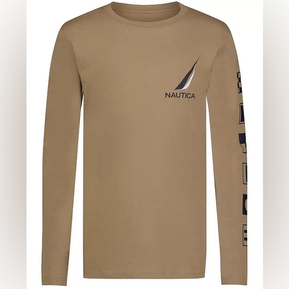 Nautica Toddler and Little Boys Signal Block Long Sleeve Tee XL - Picture 1 of 4